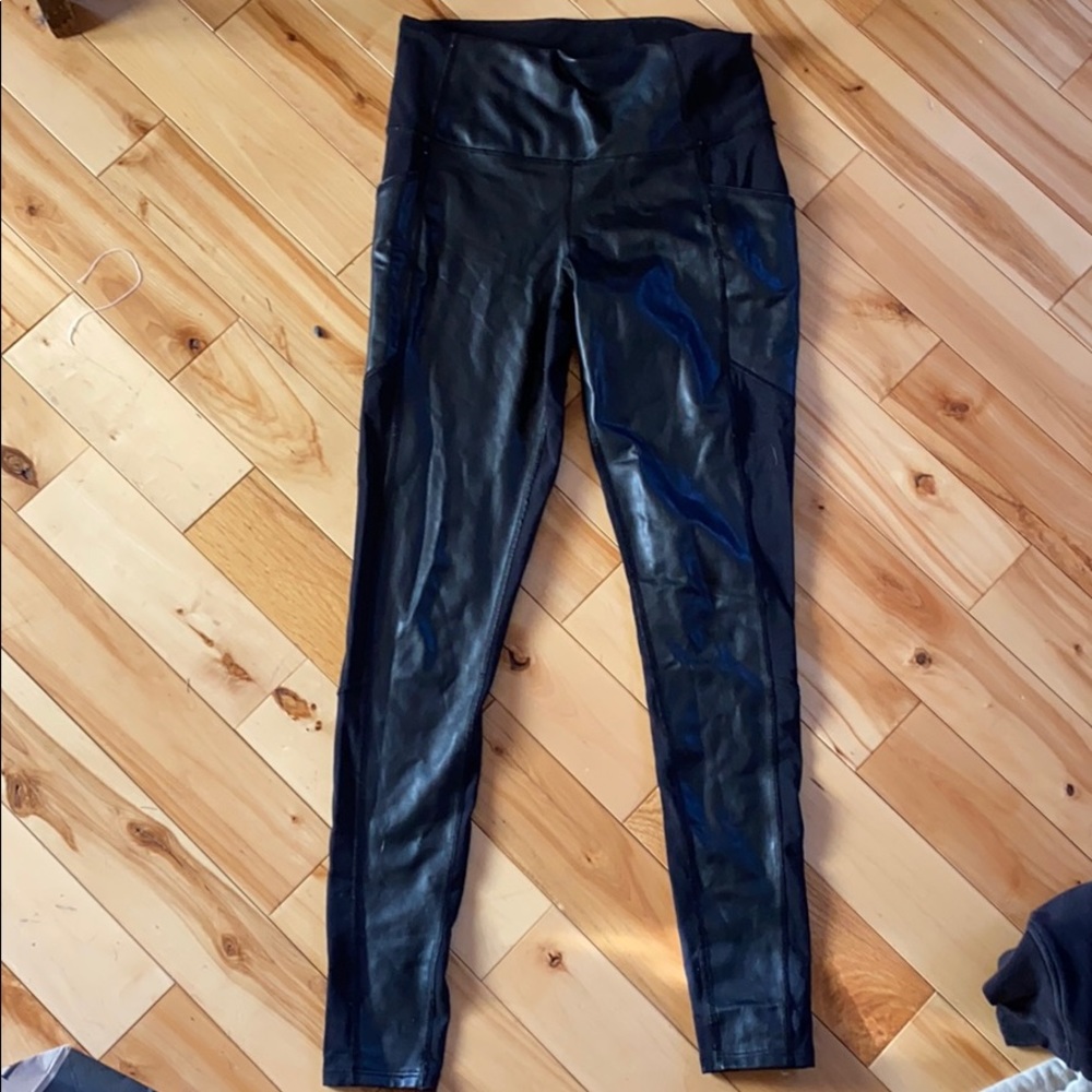 Athleta leather leggings